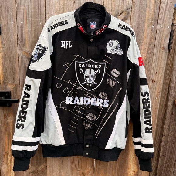 NFL Other - NFL Raiders Black and Gray Bomber Jacket Size Large